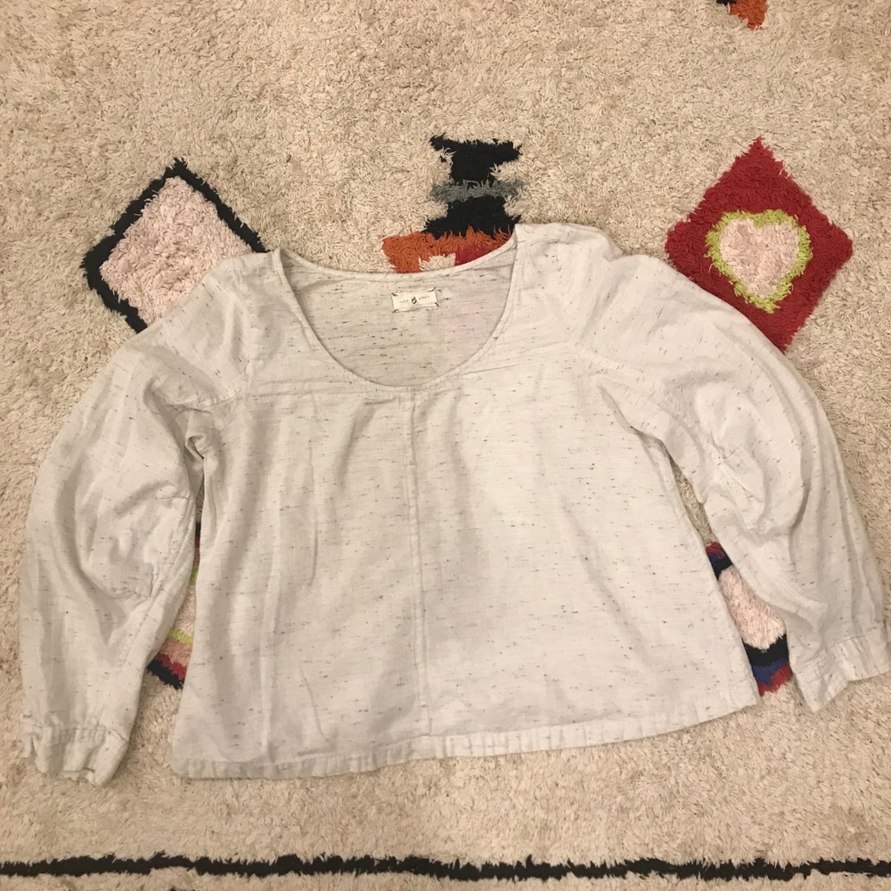🔺2 for $25🔺Lou&Grey Oatmeal Blouson Sleeve Shirt